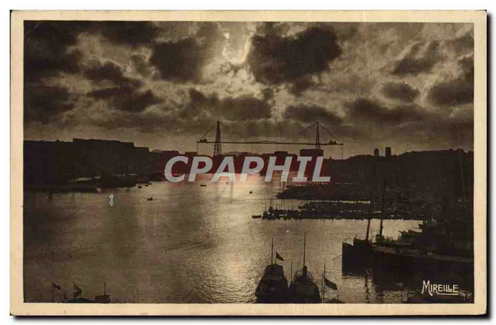 Sonnenuntergang über den alten Hafen — Marseille — Éditions Mireille - Vorderseite