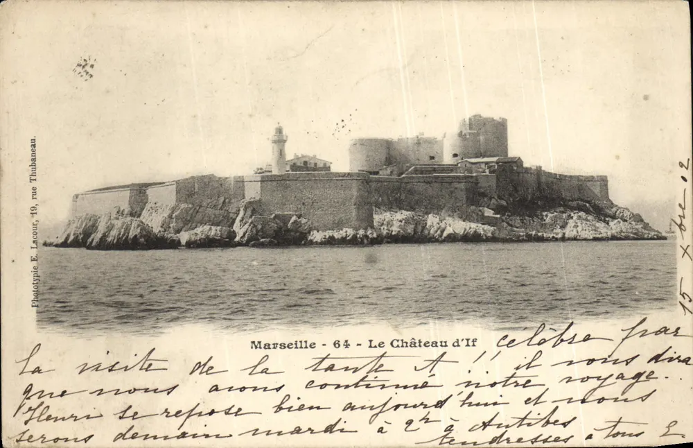 Marseille - 64 - O Castelo de If — Fototipia E. Lacour, 19, rue Thibbanneau - Frente