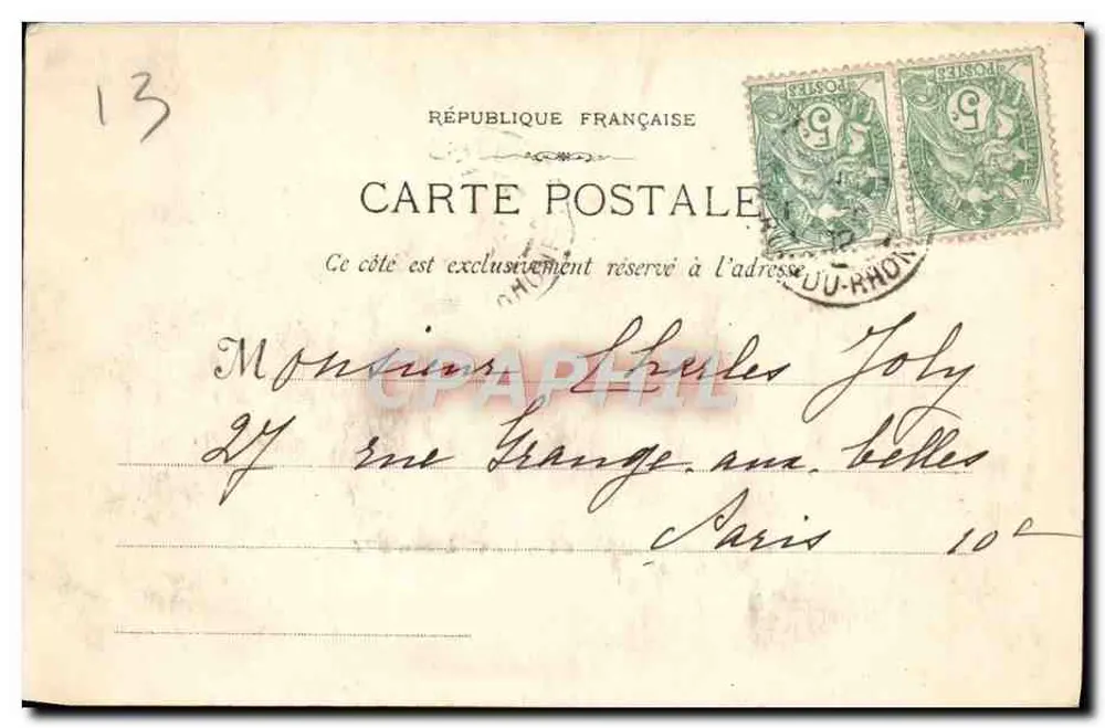 Marseille - 64 - O Castelo de If — Fototipia E. Lacour, 19, rue Thibbanneau - Verso