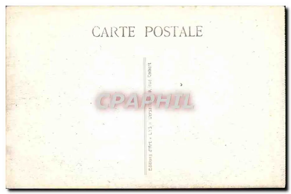 Versailles — Terrasse do Castelo (lado Jardim) — Éditions d'Art d'Art, rue Colbert - Verso