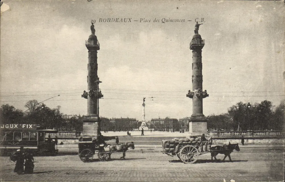Bordeaux — Place des Quinconces — G.B. — JUGUX 'FIX' - Frente