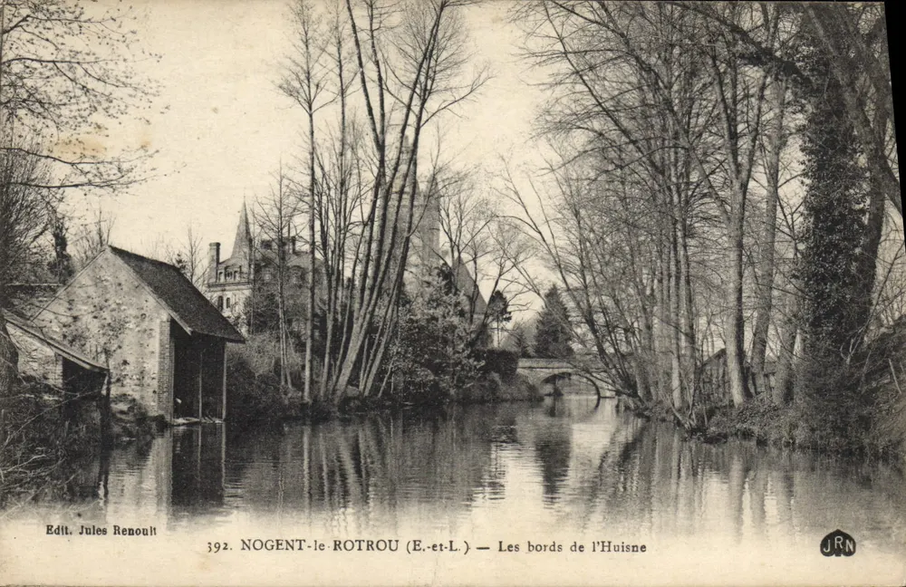 Nogent-le-Rotrou (E.-et-L.) — Les bords de l'Huisne — Éditeur Jules Renoult, n°392 - Vorderseite