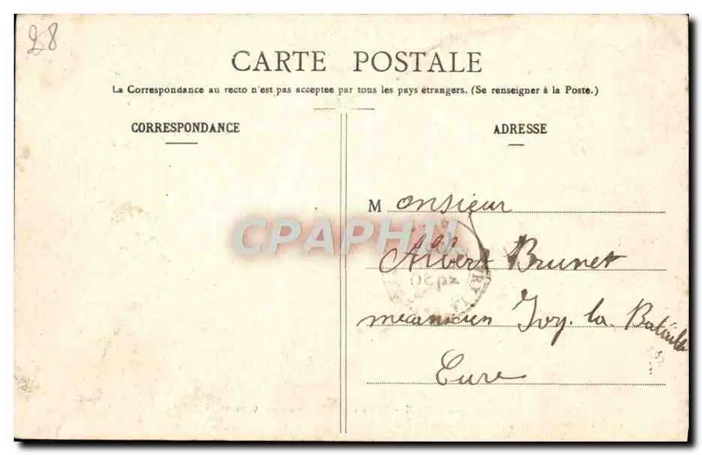 Dreux - Ansicht von der Place Saint-Gilles — Ch. Foucault, Verlag, Dreux, Nr. 34 - Rückseite
