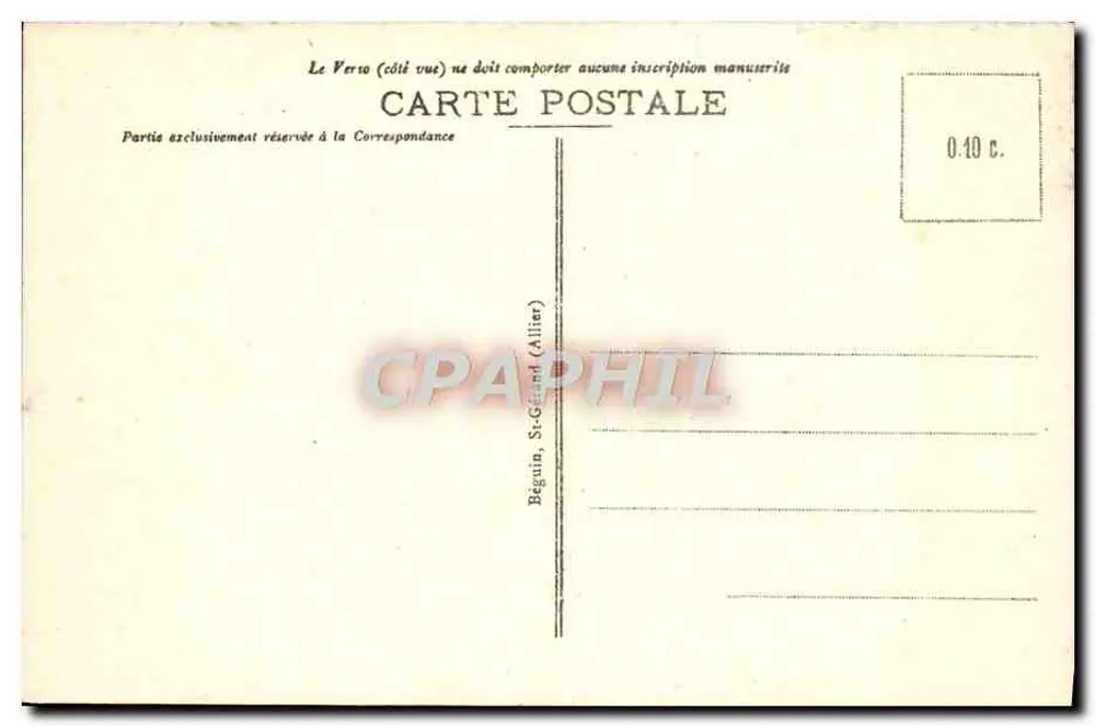 Vichy - O Parque — editor Jde, n° de série 408 - Verso