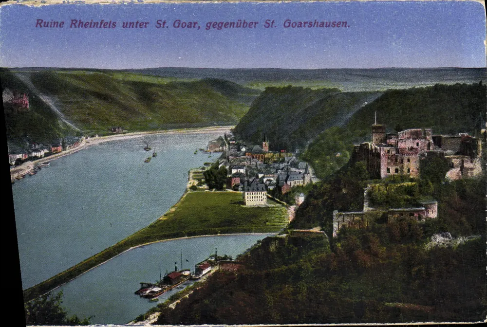 Ruina de Rheinfels bajo San Goar, frente a San Goarshausen — edición no identificada - Anverso