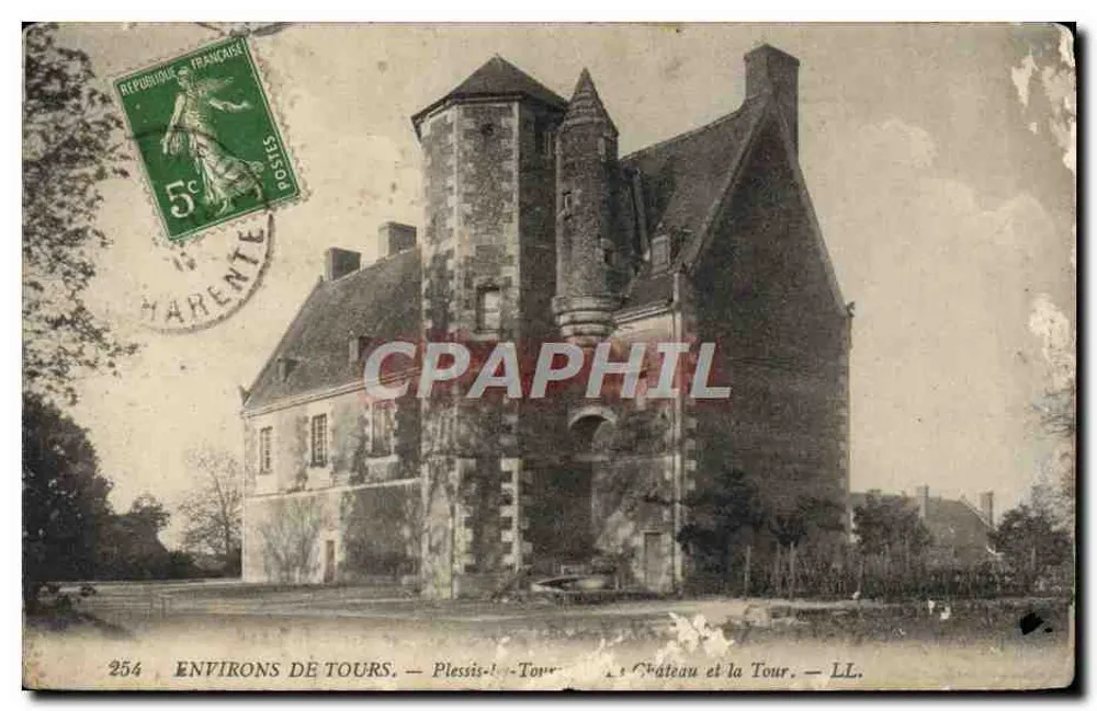 Plessis-lès-Tours — Castelo e a Torre — LL. - Frente