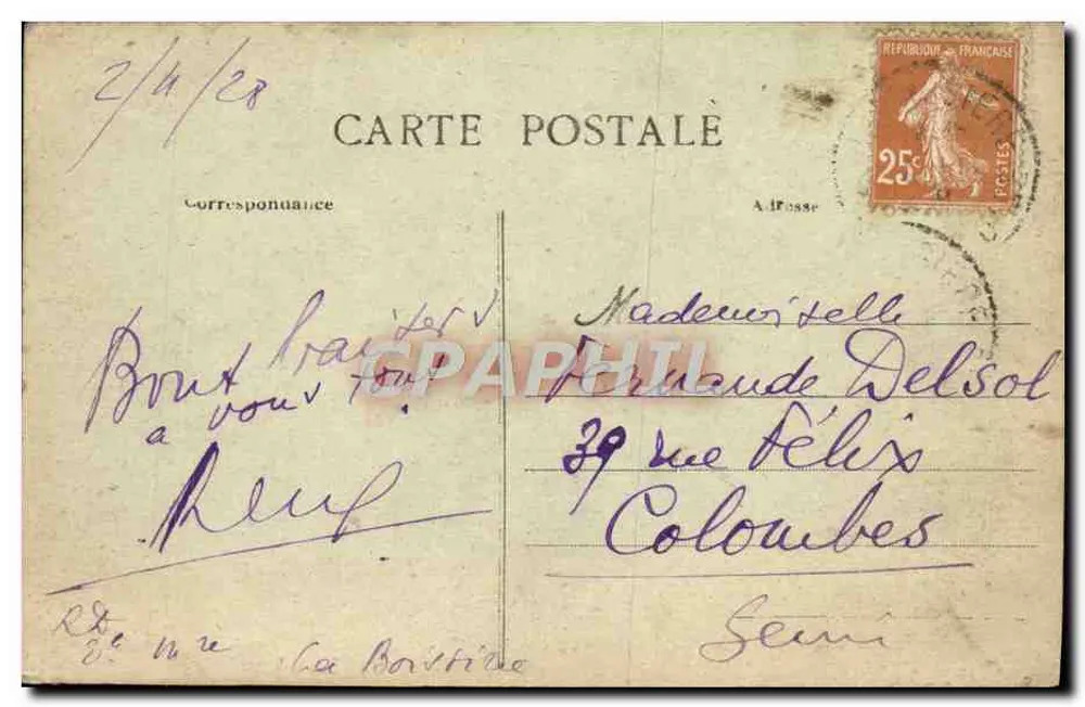 Castelo de La Tremblaye — La Boissière (S.-et-O.) — Coleção Pommard - Verso