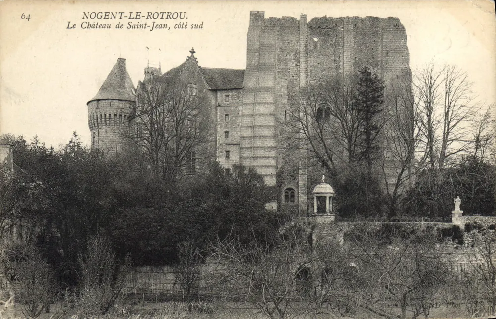 Nogent-le-Rotrou — Schloss Saint-Jean, Südseite — unbekannter Verlag, Nr. 64 - Vorderseite