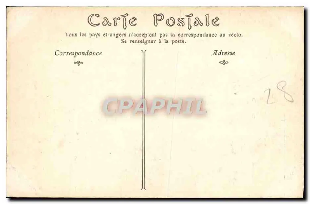 Nogent-le-Rotrou — Schloss Saint-Jean, Südseite — unbekannter Verlag, Nr. 64 - Rückseite
