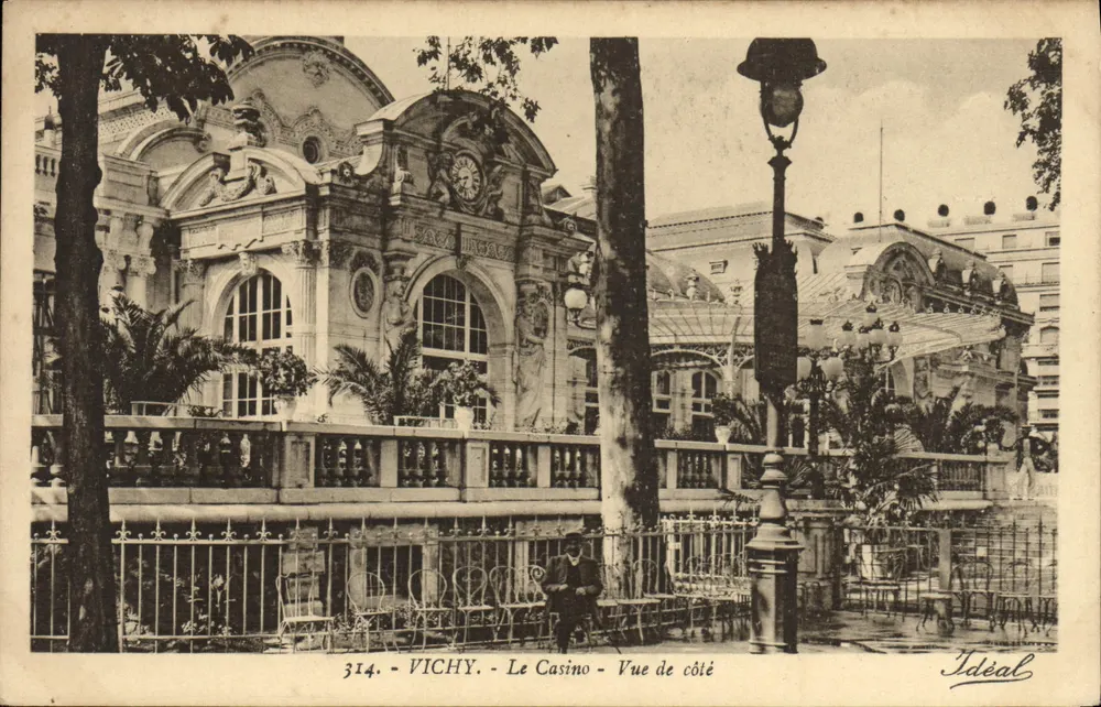 Vichy - Il Casinò - Vista laterale — Ideale, n° 314 - Recto