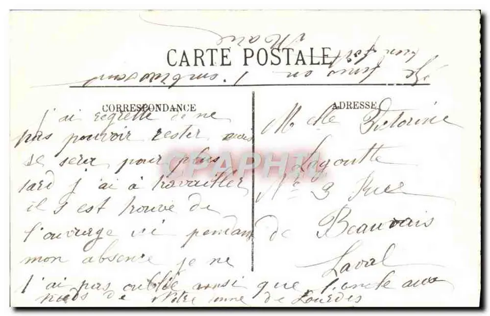 Lourdes — Vista geral e o Pic du Jer — LL - Verso