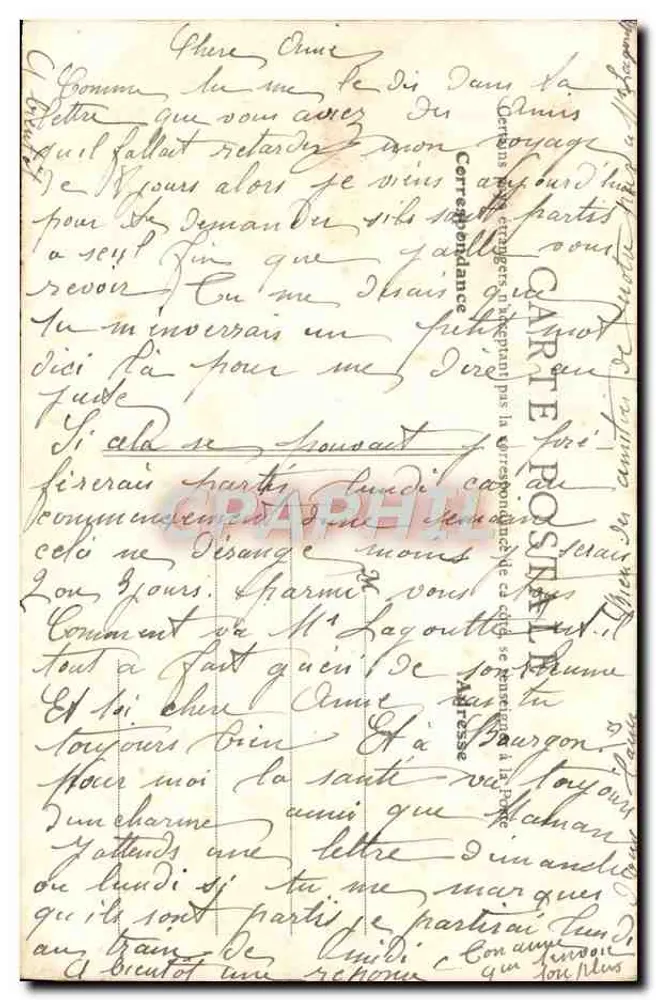 Rouen (Sul) - Praça do Hotel de Ville — B.F., Paris, n°69 - Verso