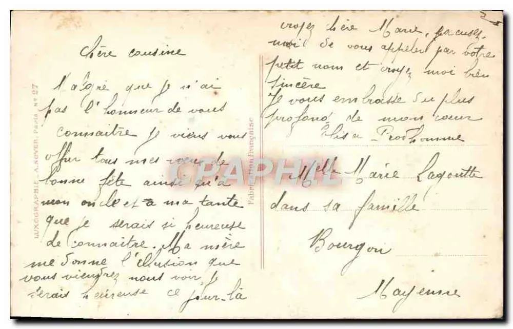 Landschaft mit Fluss — Frohe Feier — Luxographie Anker, Nr. 27 - Rückseite
