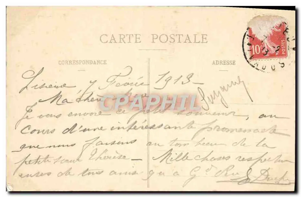 Cimetière des Carnettes — Sainte Thérèse de l'Enfant-Jésus et de la Sainte-Face — Verleger Pégot - Rückseite