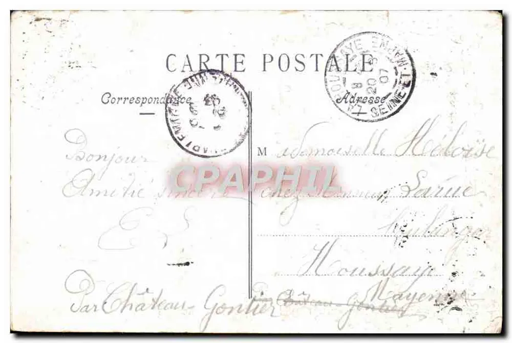 Lourdes — apparition de la Vierge et église — Souvenir de Lourdes. (éditeur non visible) - Verso