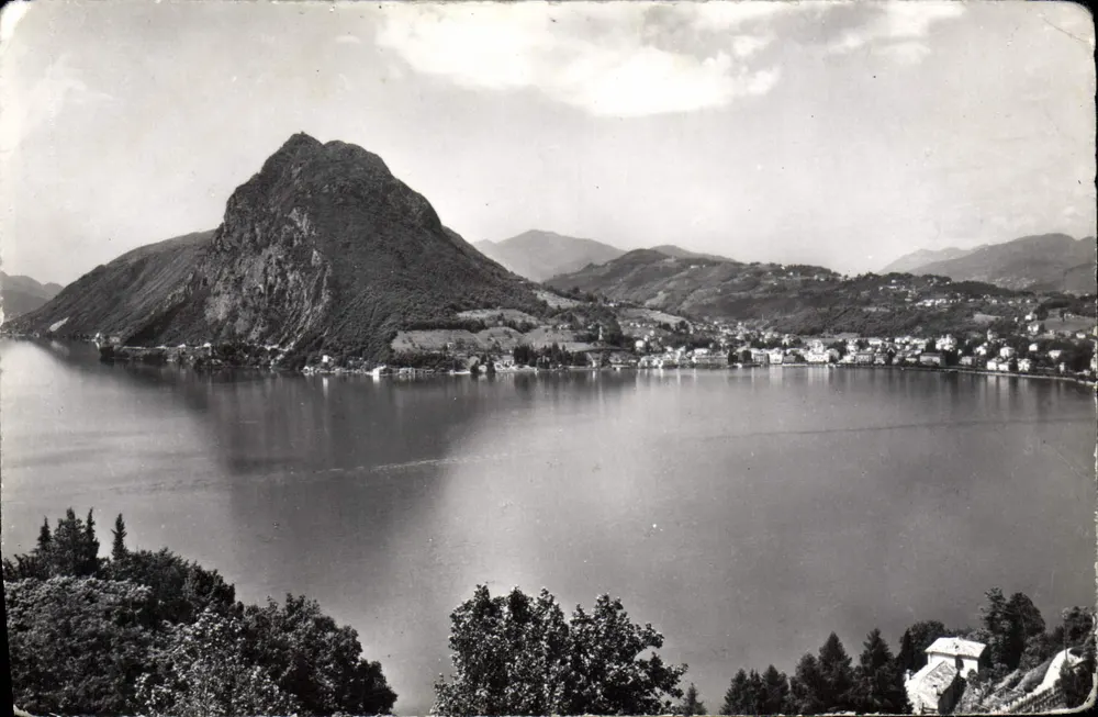 Lago di Lugano, Monte S. Salvatore — vista panorâmica — editor desconhecido - Frente