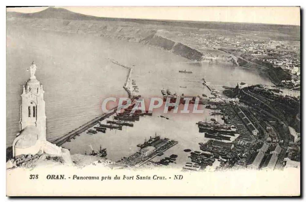 Oran - Panorama vom Fort Santa Cruz - ND - Vorderseite