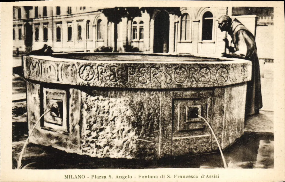 Mailand - Piazza S. Angelo - Fontana di S. Francesco d'Assisi - Vorderseite