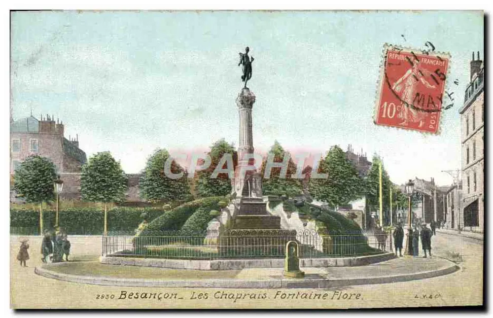 Besançon — Les Chaprais. Fontaine Flore — editor A. NACR - Frente