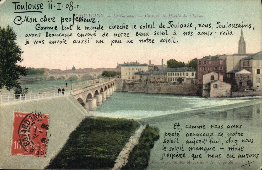 Toulouse — A Garonne — Chaussée du Moulin du Château — Edição especial dos Magasins « Au Capitole » - Frente