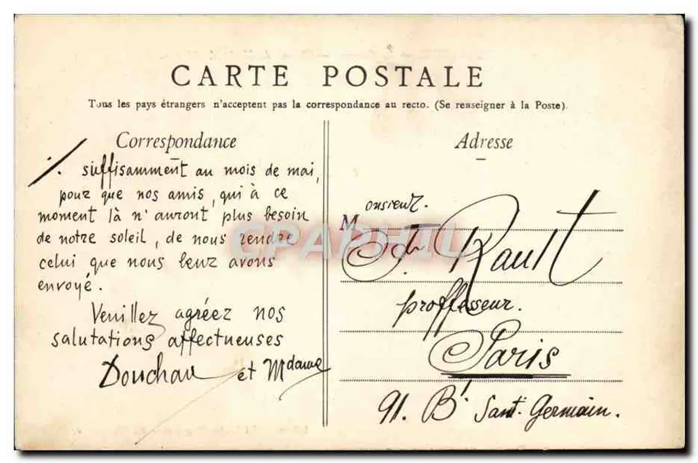 Toulouse — A Garonne — Chaussée du Moulin du Château — Edição especial dos Magasins « Au Capitole » - Verso
