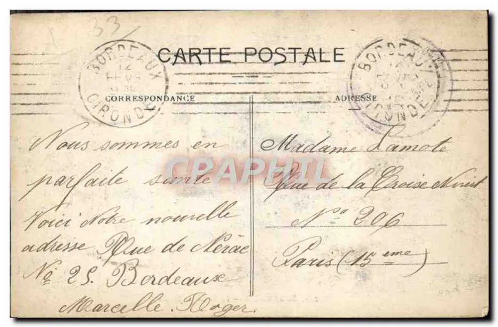 Bordeaux — O Palácio de Justiça — 116 - Verso