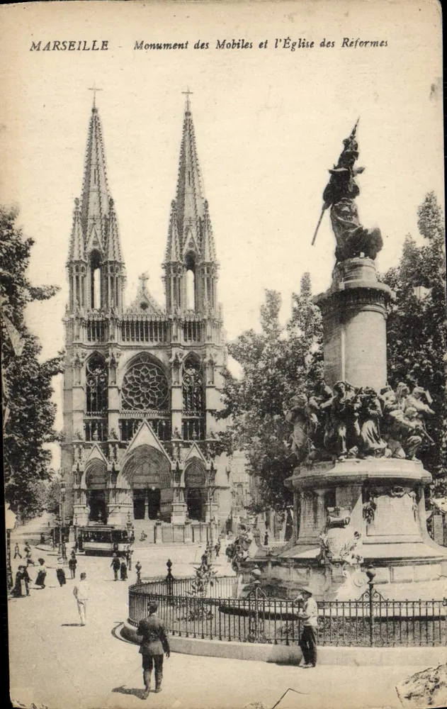 Marseille — Denkmal der Mobiles und die Kirche der Reformationen - Vorderseite
