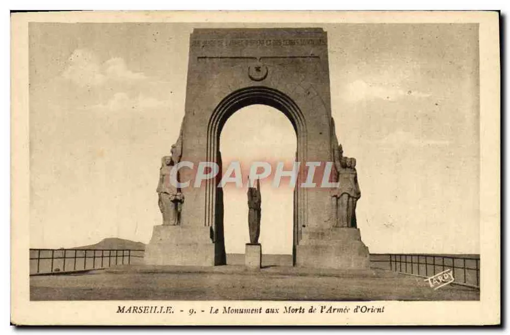 Marseille - O Monumento aos Mortos da Armada do Oriente — Edição Artística A. Tardy - Frente