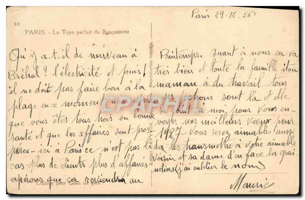 Notre-Dame de Paris — Ano Feliz — Yvon - Verso