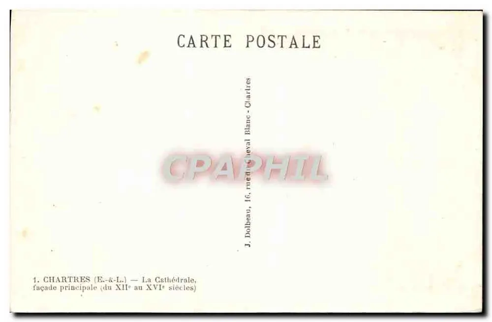 Chartres — A Catedral, fachada principal (do XII ao XVI século) — J. Dolbeau - Verso