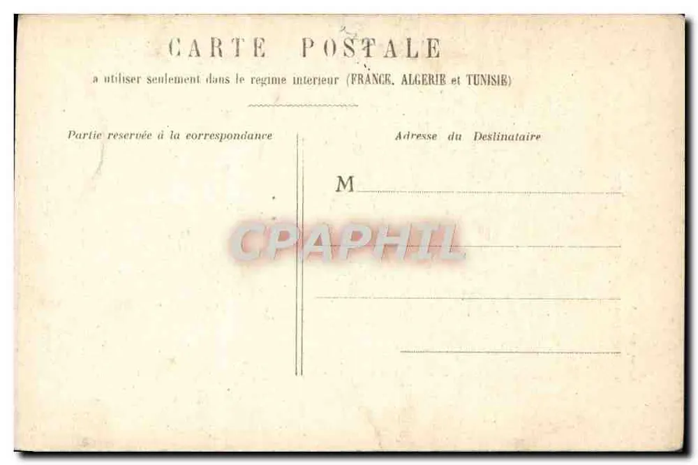 Criança perdida — canção de abandono — carta postal francesa - Verso