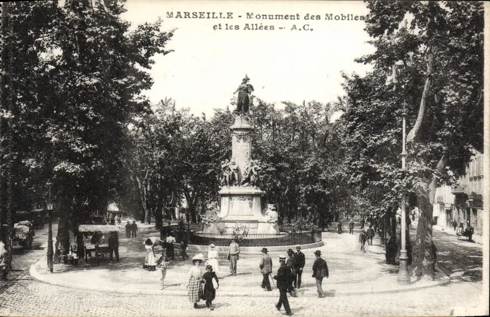 Marseille - Monument des Mobiles und die Allées - A.C. - Vorderseite