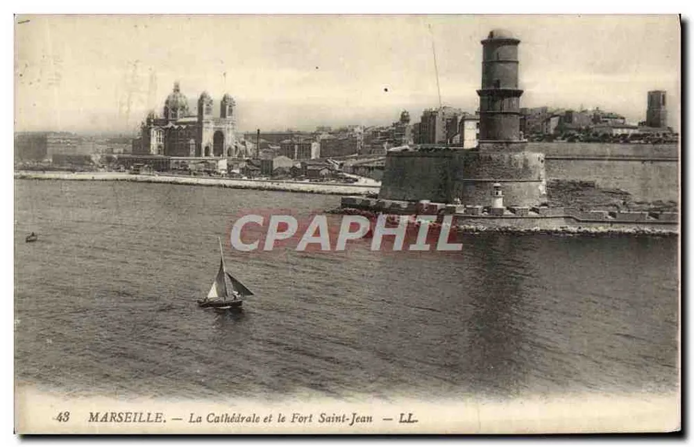 Marseille — Die Kathedrale und das Fort Saint-Jean — LL. N°43 - Vorderseite