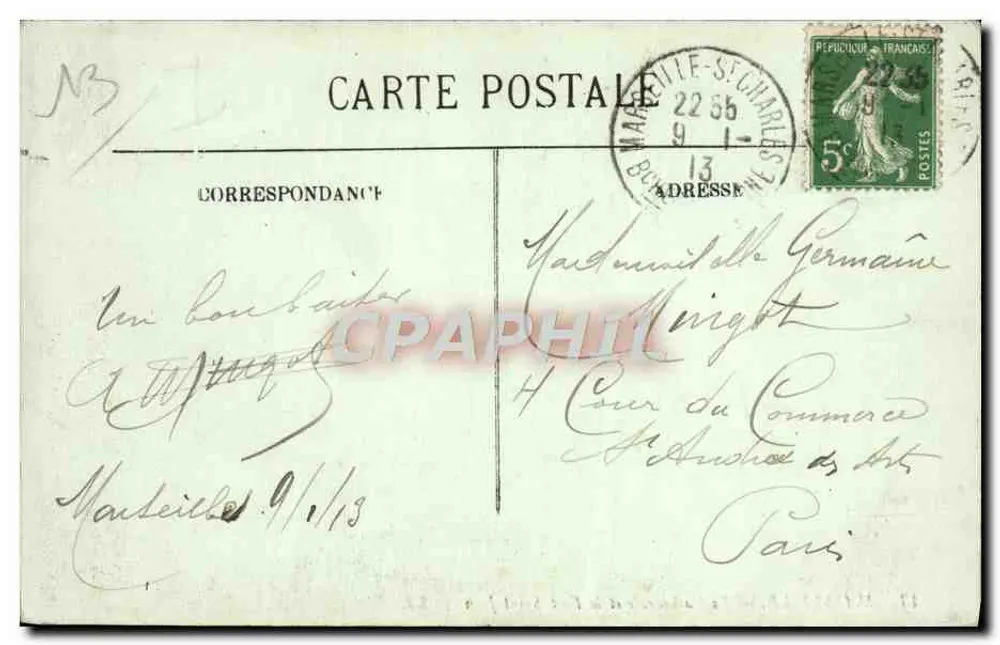 Marseille — Die Kathedrale und das Fort Saint-Jean — LL. N°43 - Rückseite