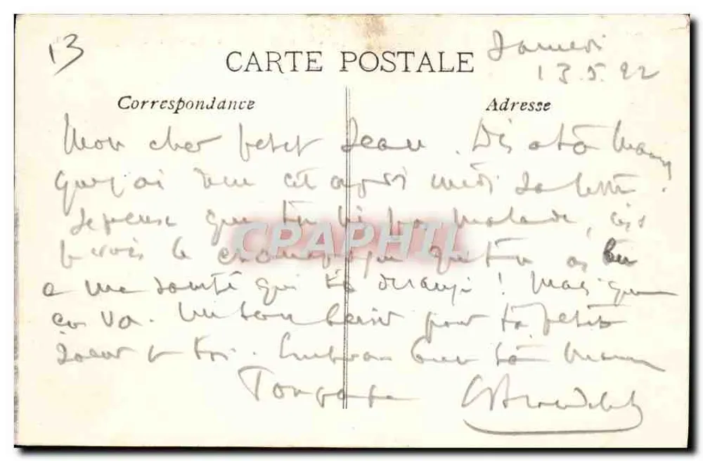 Marselha — o Castelo de If, o donjon — Phison & Cie, Marselha - Verso