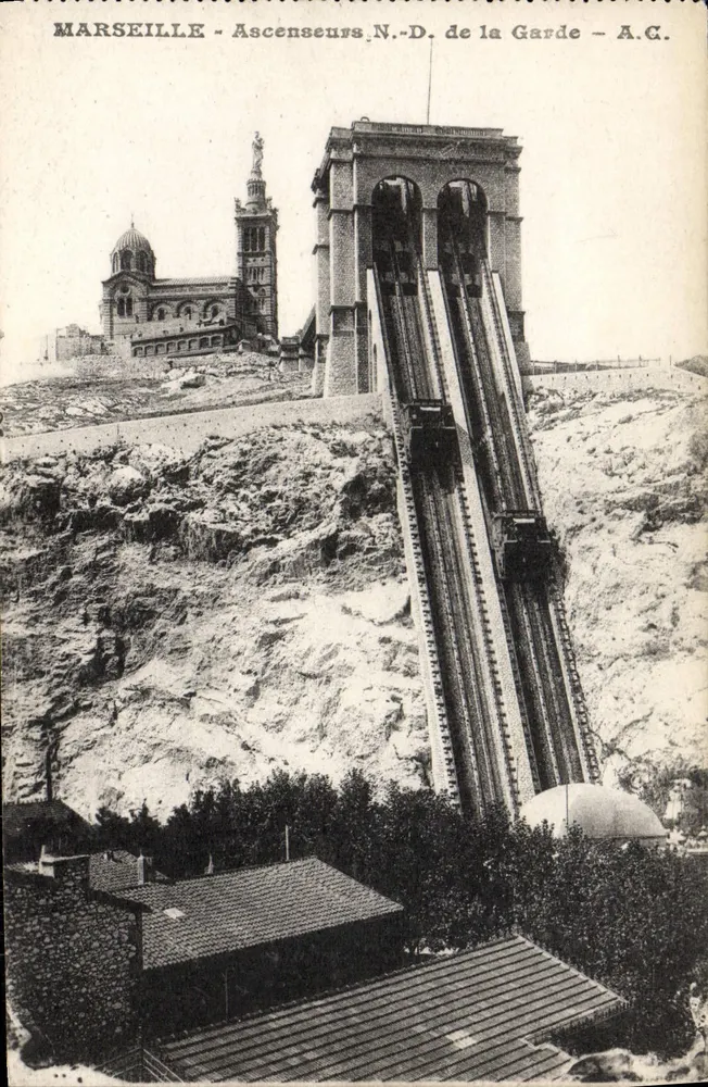 Marselha - Elevadores N.-D. de la Garde - A.G. - Frente