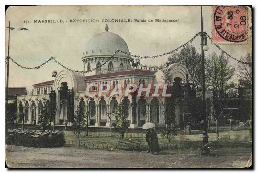 Marseille - Exposition Coloniale, Palais de Madagascar — éditeur Ateliers de Photographie de Marseille, n° 3510 - Vorderseite