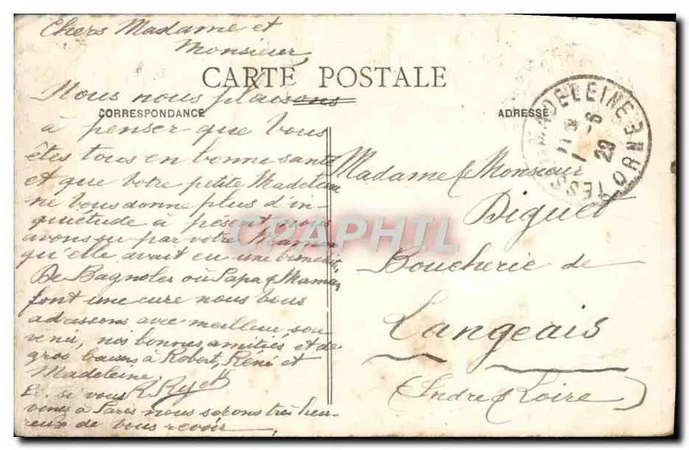 Bagnole-de-l'Orne - Der Casino am See — P. Levasseur, Foto-Verlag, Flers - Rückseite