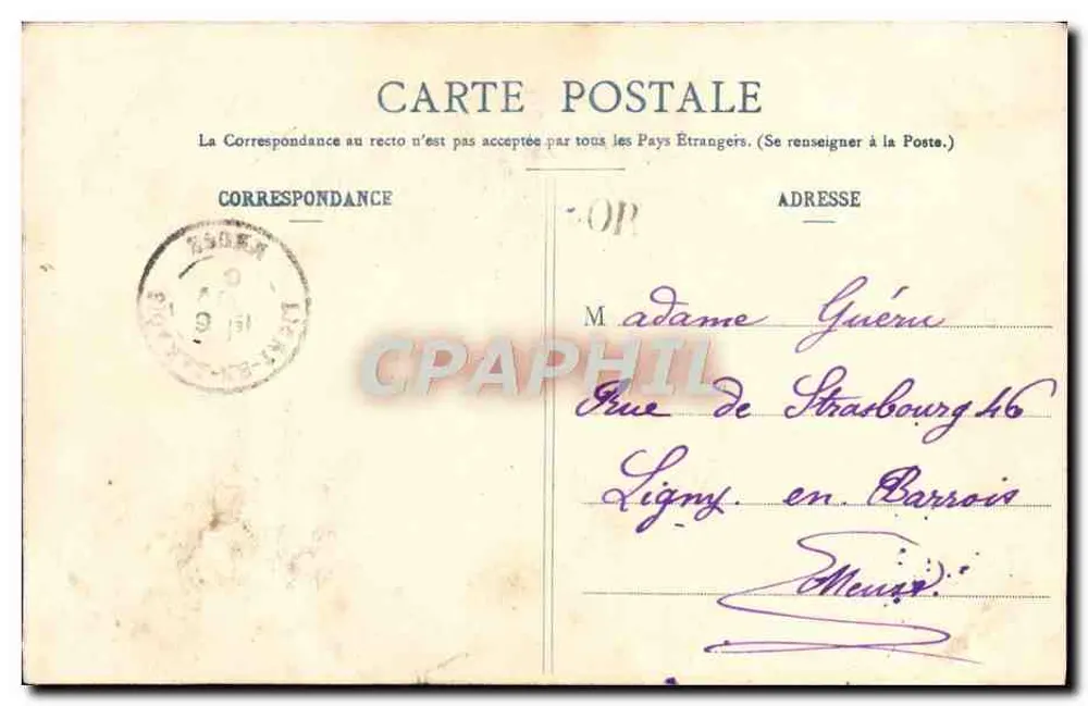Le Bain de Fanchon — Phototypie A. Bergeret & Cie, Nancy — n°6 - Rückseite