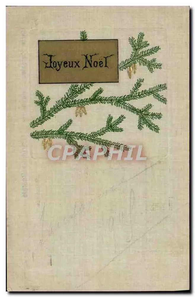 Pijnboomtak — Vrolijk kerstfeest — Anonieme uitgave - Voorkant