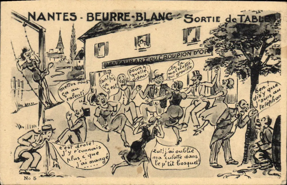 NANTES - BEURRE-BLANC - AUSGANG VOM TISCH — Restaurant du Croupion d'Or — Nr. 5 - Vorderseite
