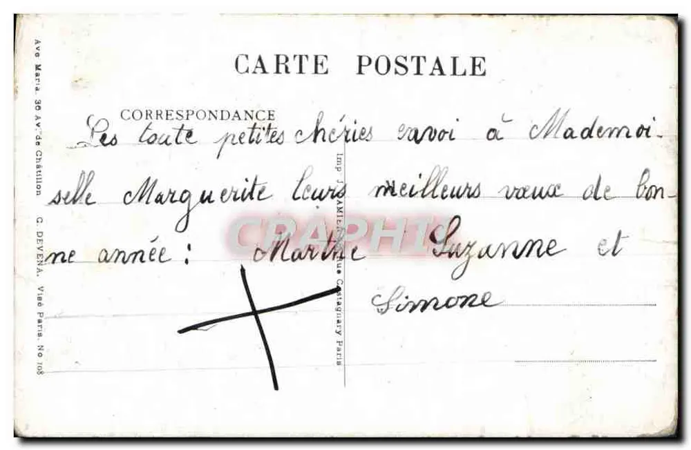 Madona com coroa de rosas — poema de Lamartine — editor C. Deverna, Paris - Verso