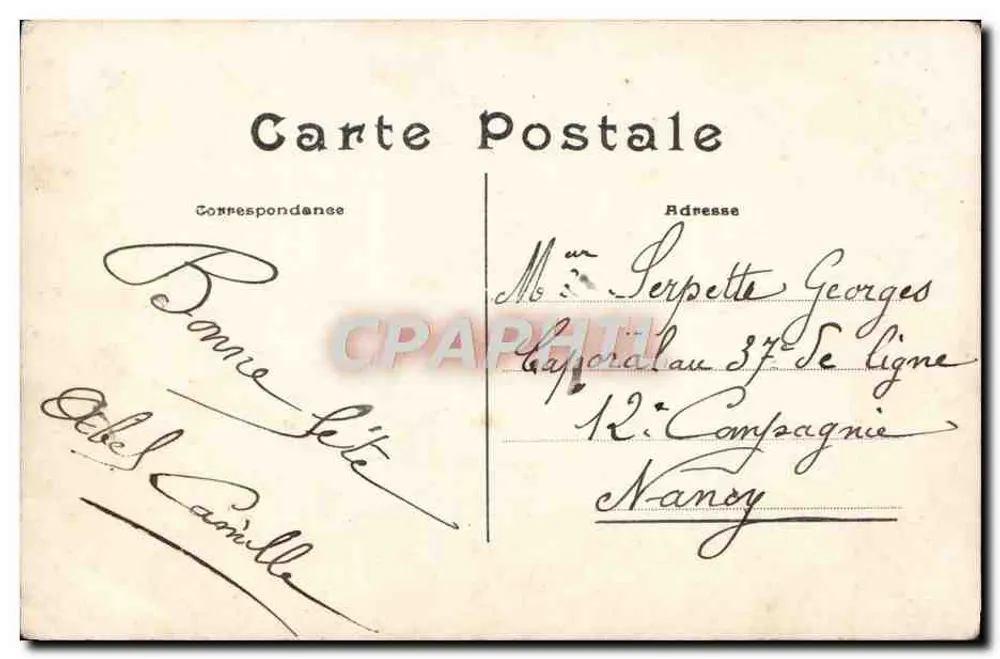 Portrait d'homme — avec cadre floral et paysage — éditeur C.M. PHOTO n°2178 - Verso