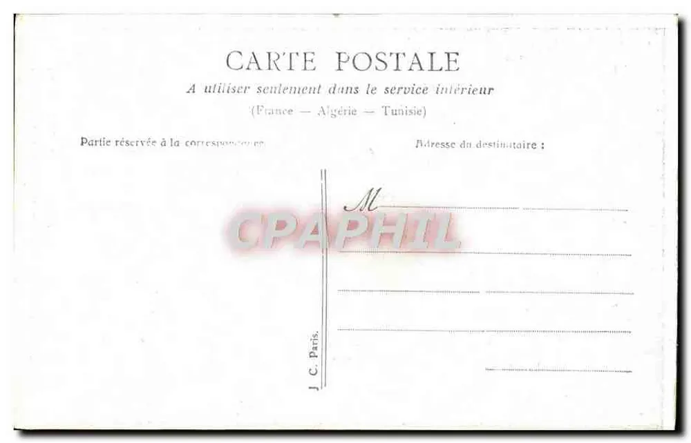 Mittagessen auf dem Gras — Paar-Szene — J.C. Paris - Rückseite
