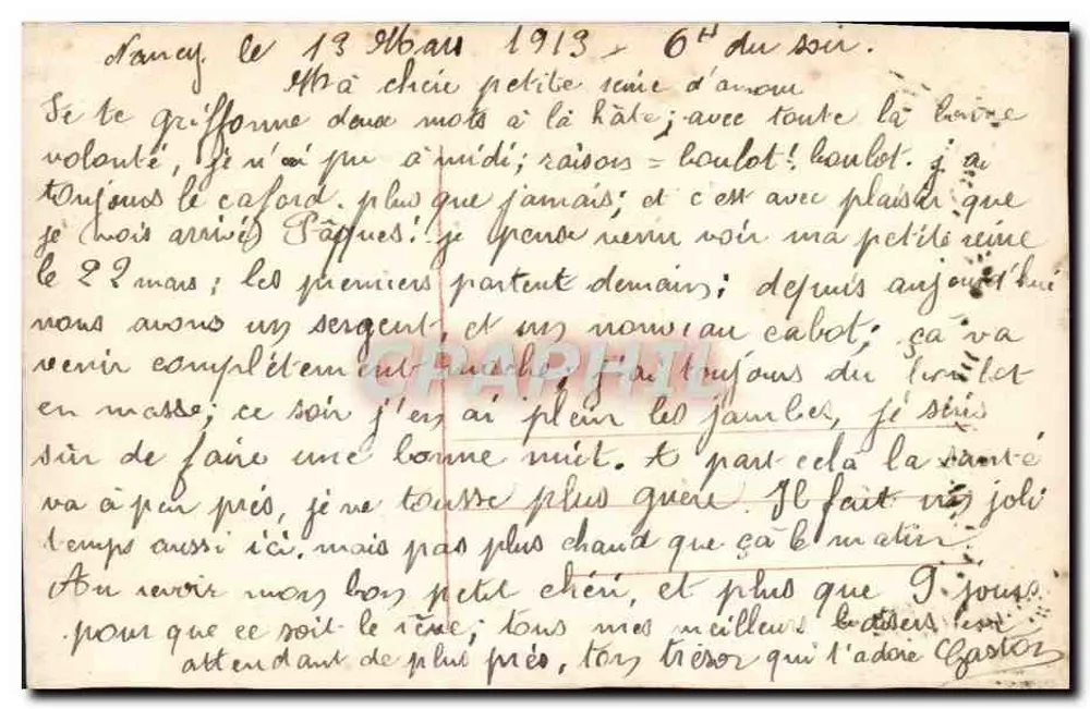 Mann in Anzug mit Pferdehuf — Blumenverzierung — Verlag JHK Nr. 846 - Rückseite