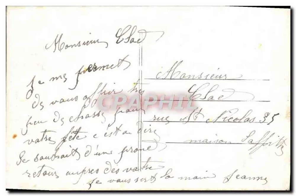 Jeune femme en robe de style Art Nouveau — Bonne Fête — Luren n° 8120 - Verso