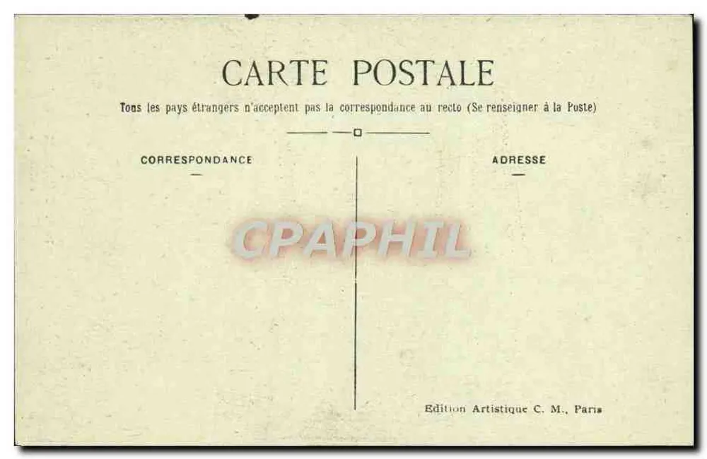 Évreux — O Jardim Botânico — C.M. n°129 - Verso