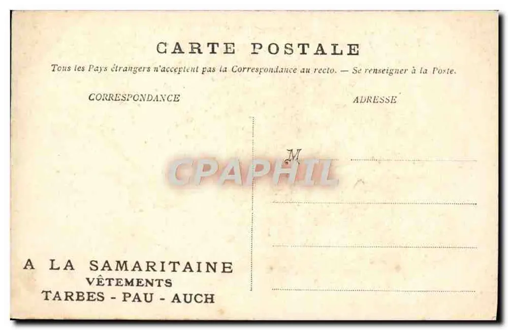 Les Coustous — Bagnères-de-Bigorre — A. Villatte, editor, Tarbes - Verso