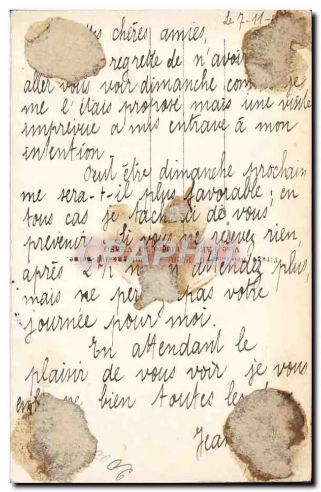 Femme en robe antique tenant un vase de roses — Éditeur Amitié, n°160 - Verso