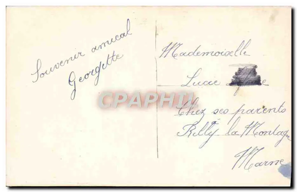 Jeune femme tenant un panier de fruits — Yolande, n°738 — Éditeur Yolande - Verso
